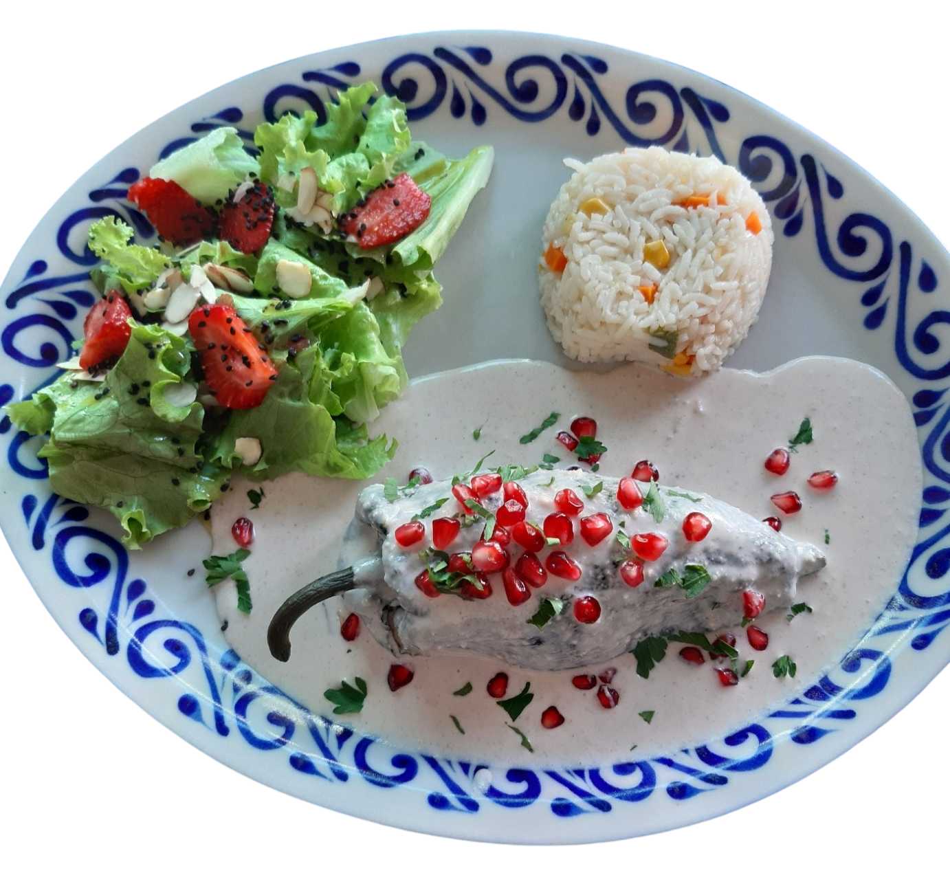 Chile en nogada La mejor comida en Ixtapan de la sal ,México